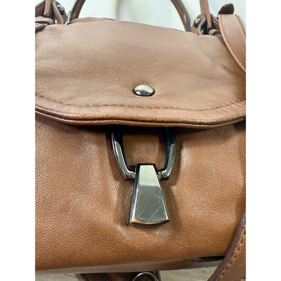 Kooba Leather Women's Handbag with Gun Metal Embellishments Kooba Kendal Brown - Picture 7 of 16